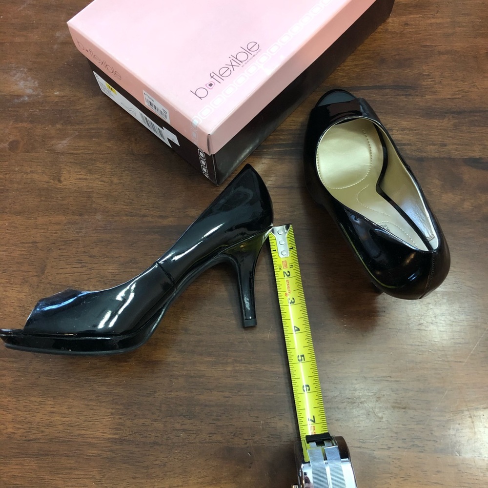 b flexible Black 3.5 inch heel